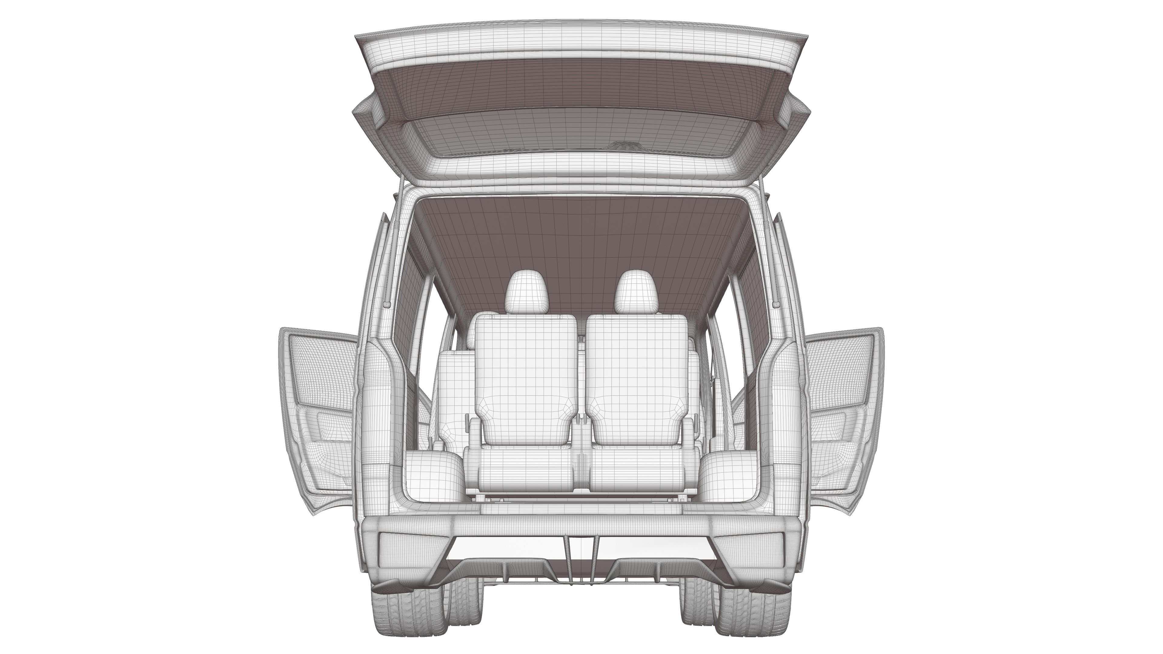 TOYOTA  Hiace KDH Van 3D model_33