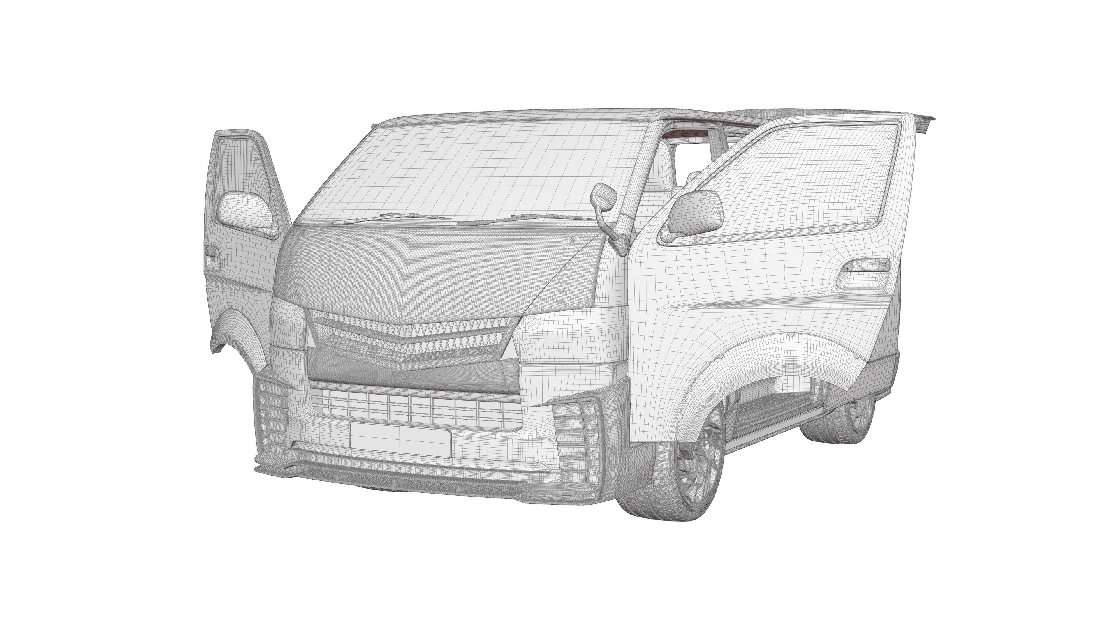TOYOTA  Hiace KDH Van 3D model_27