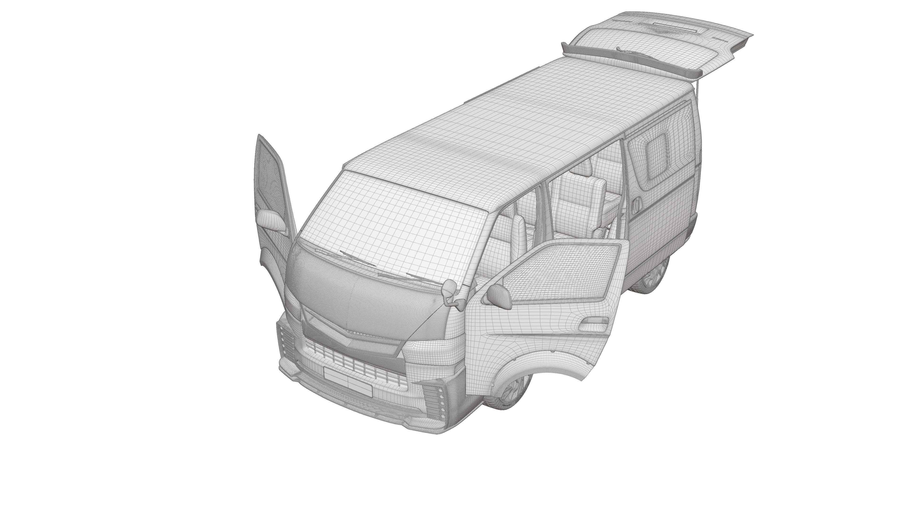 TOYOTA  Hiace KDH Van 3D model_29