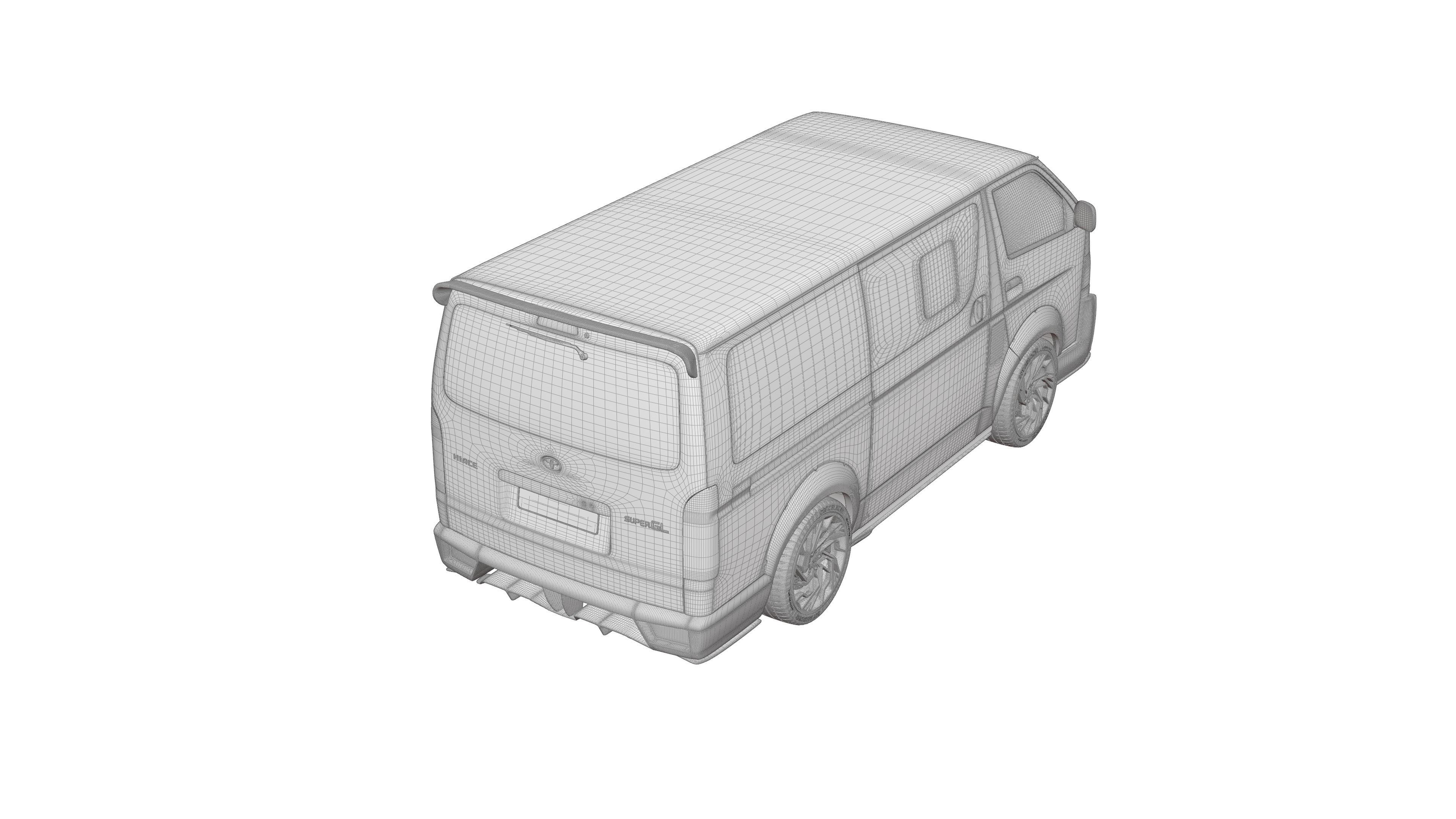 TOYOTA  Hiace KDH Van 3D model_21