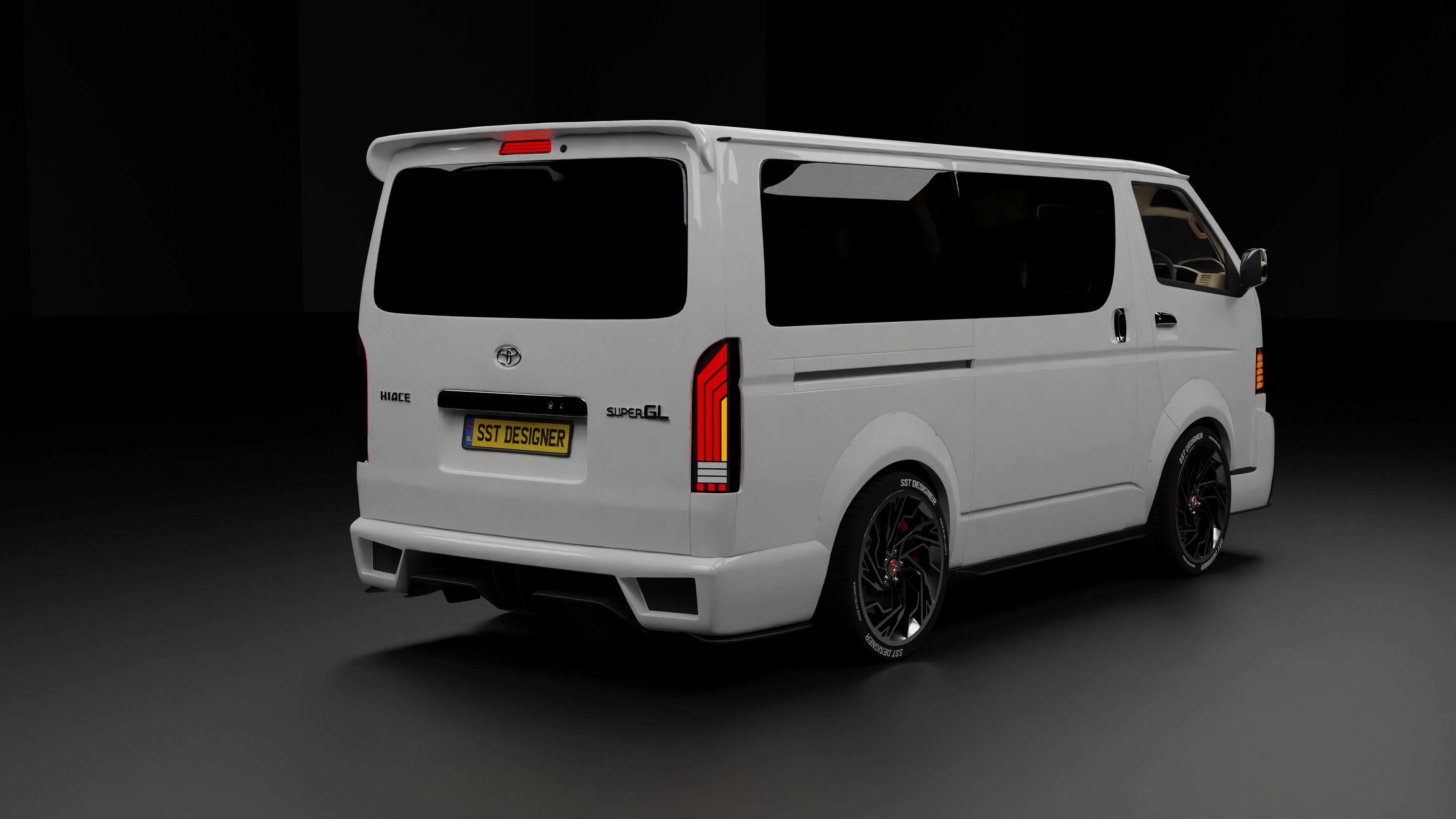 TOYOTA  Hiace KDH Van 3D model_2