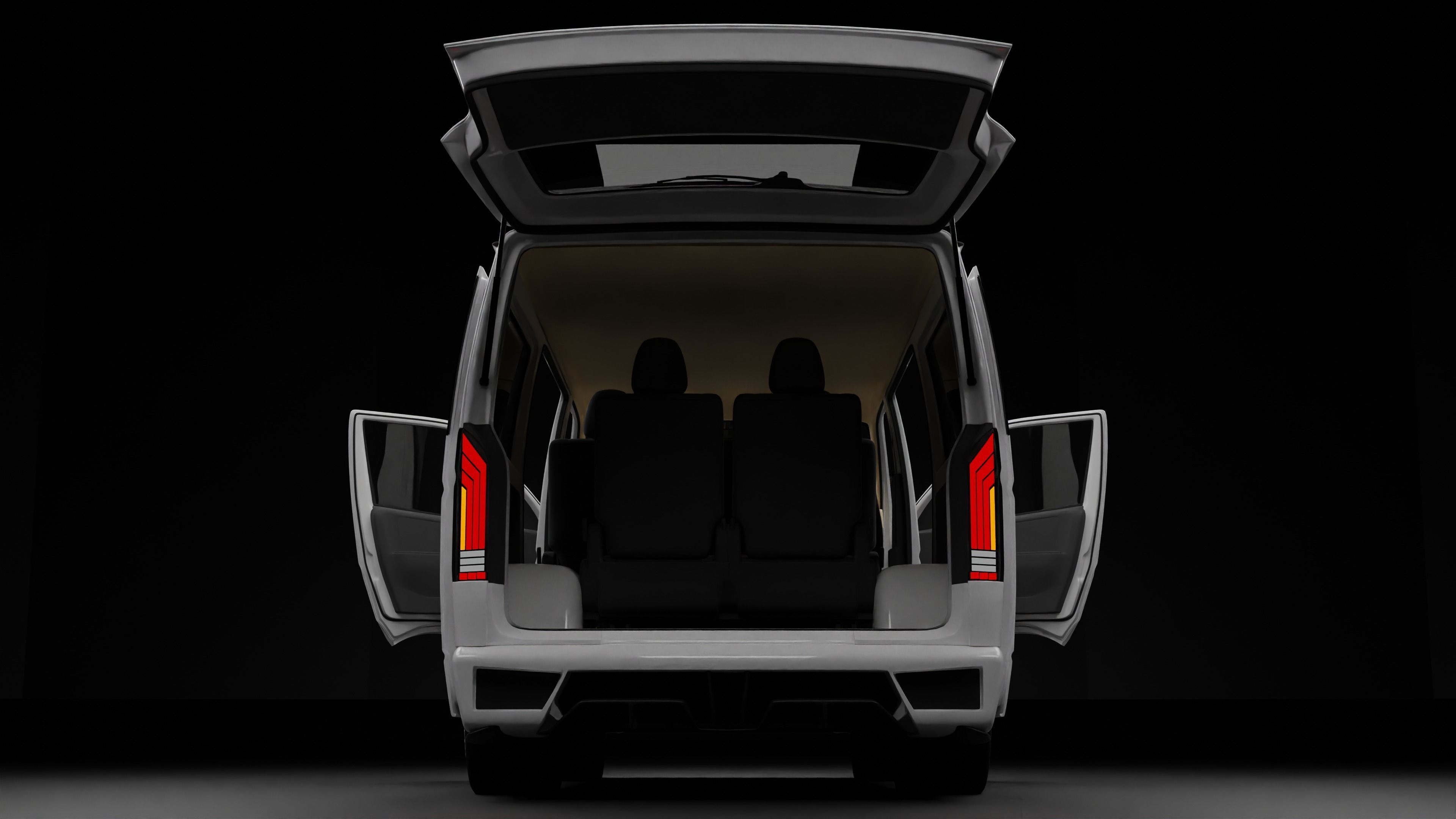 TOYOTA  Hiace KDH Van 3D model_16