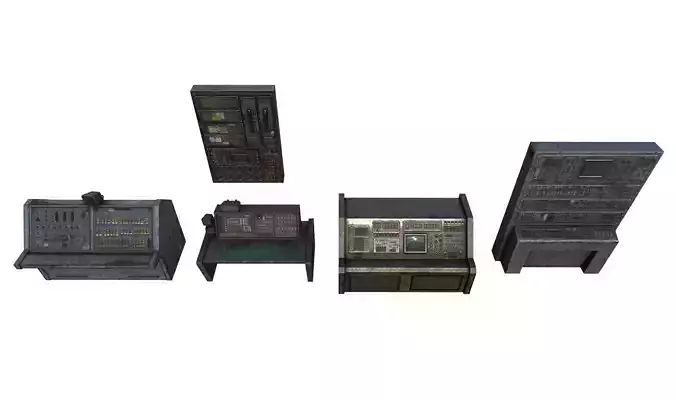 Control Panels pack 1 Low-poly 3D model