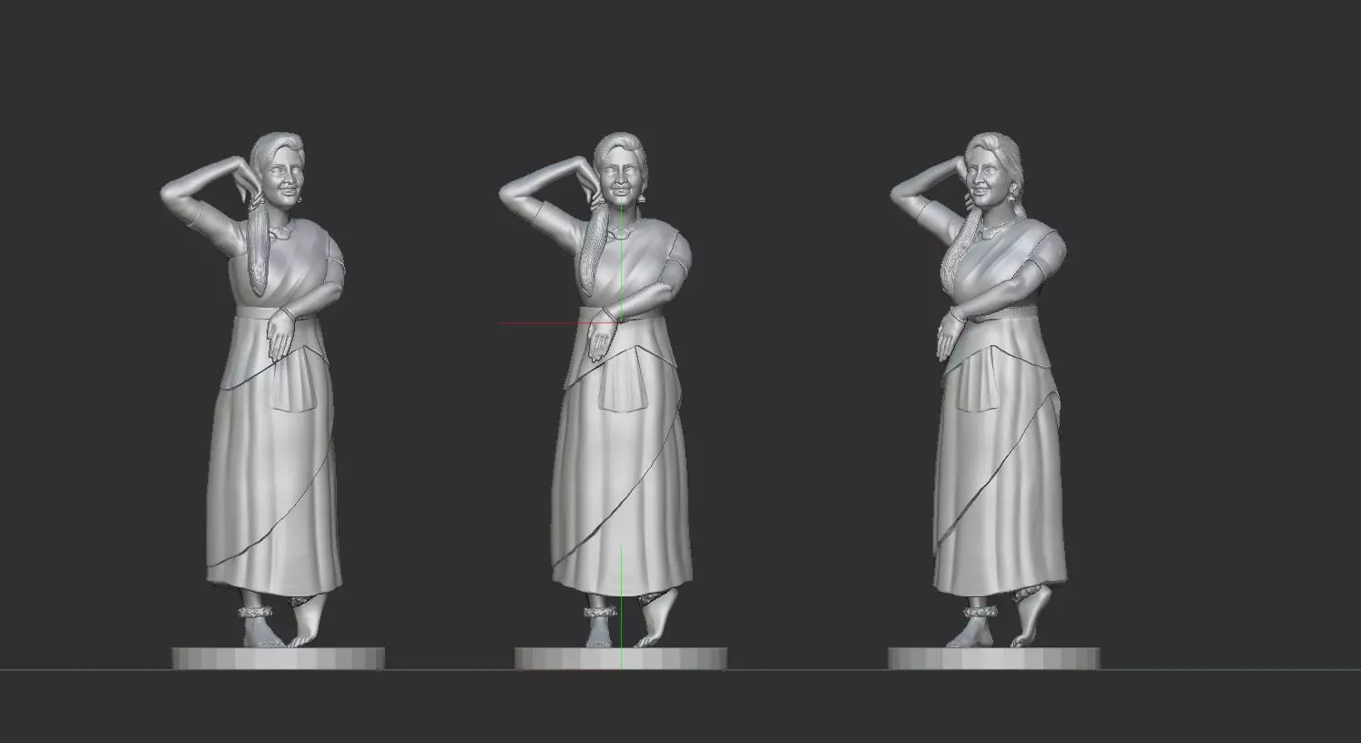 Kathak Dance 3D print model_0