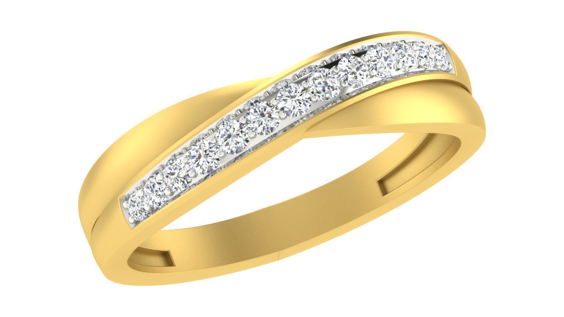 Couple Band Ring 3dm stl render detail 3D print model_5