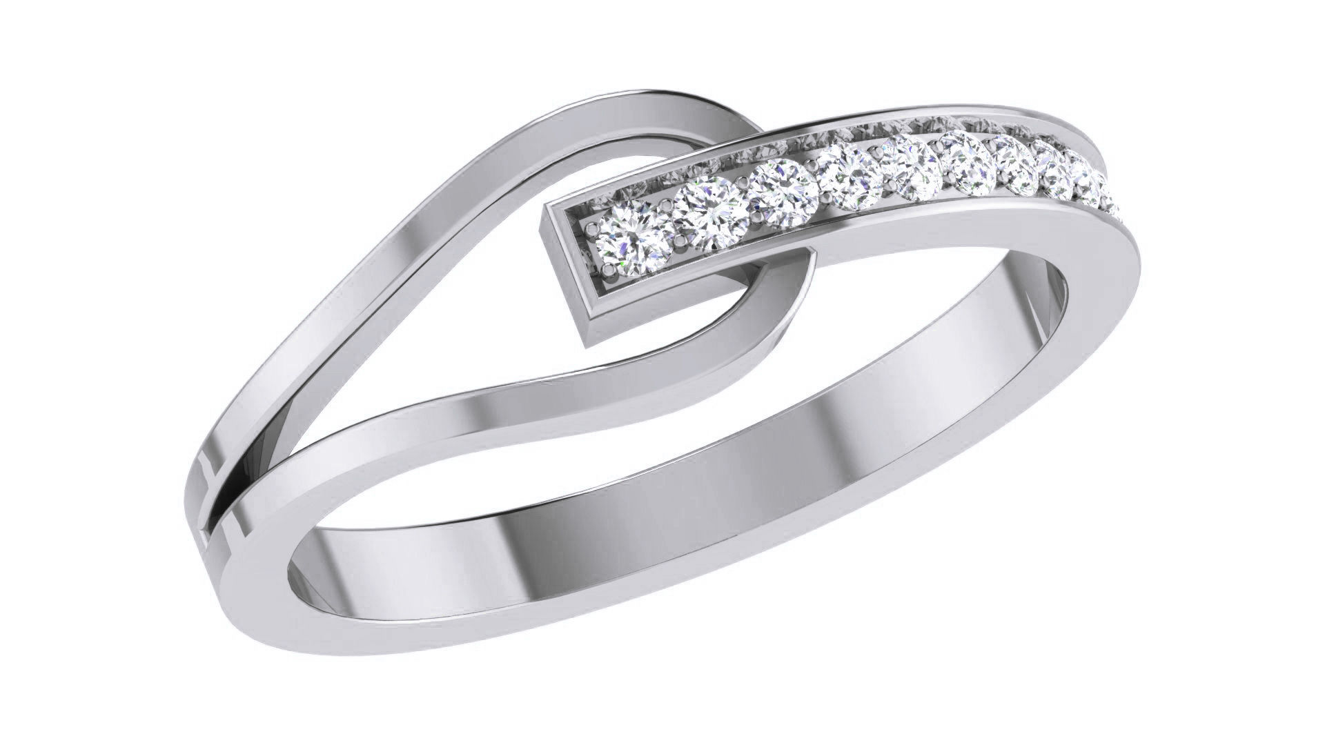 Couple Band Ring 3dm stl render detail 3D print model_7