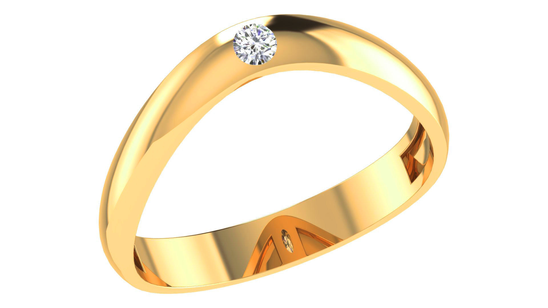 Couple Band Ring 3dm stl render detail 3D print model_13
