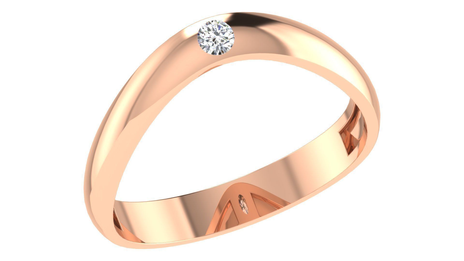 Couple Band Ring 3dm stl render detail 3D print model_14