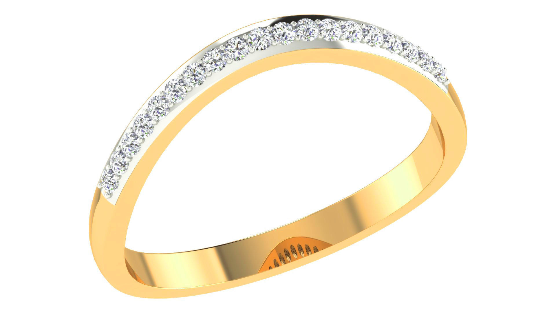 Couple Band Ring 3dm stl render detail 3D print model_1
