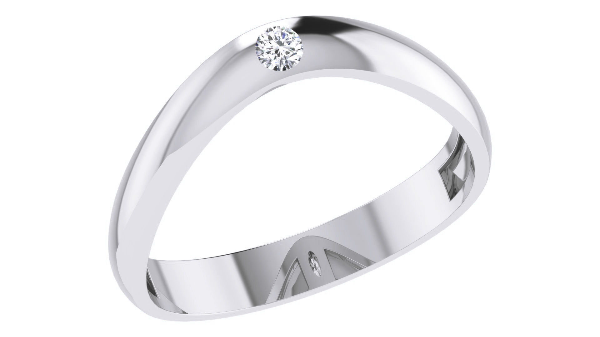 Couple Band Ring 3dm stl render detail 3D print model_14