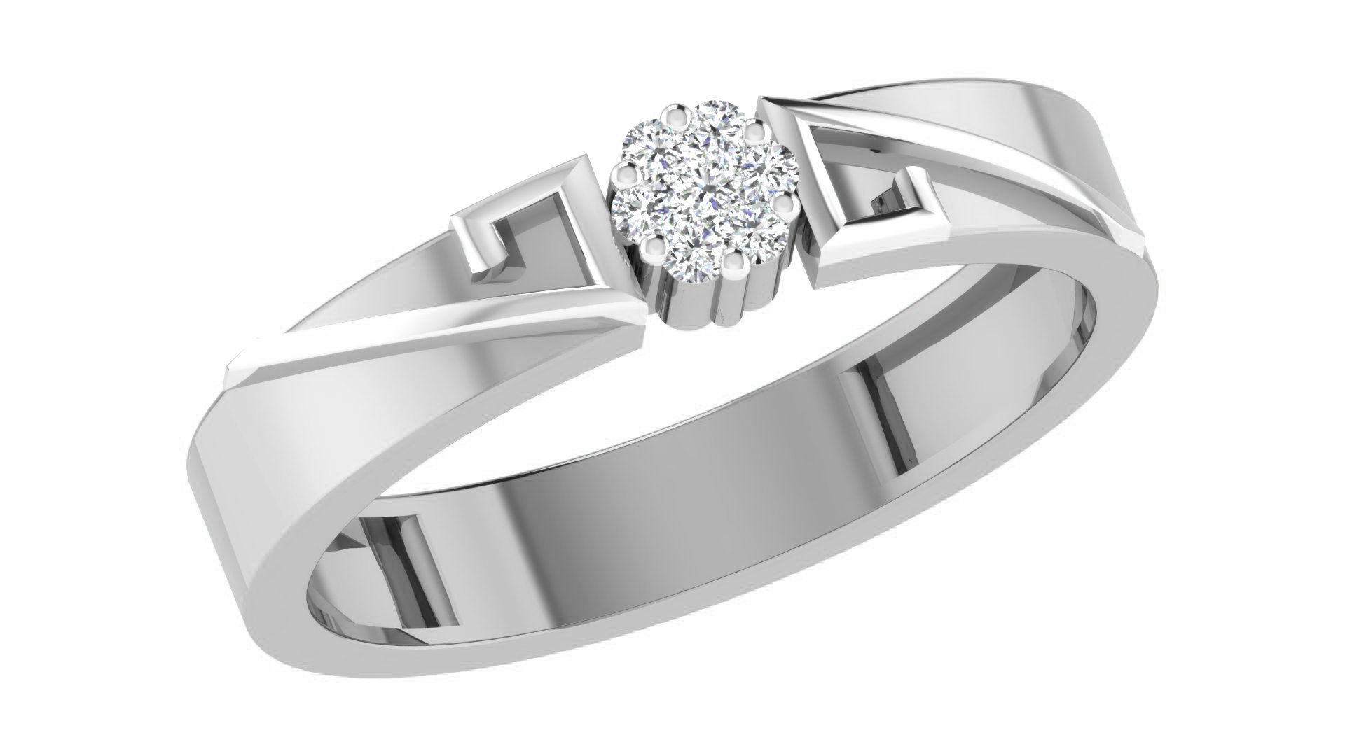 Couple Band Ring 3dm stl render detail 3D print model_5