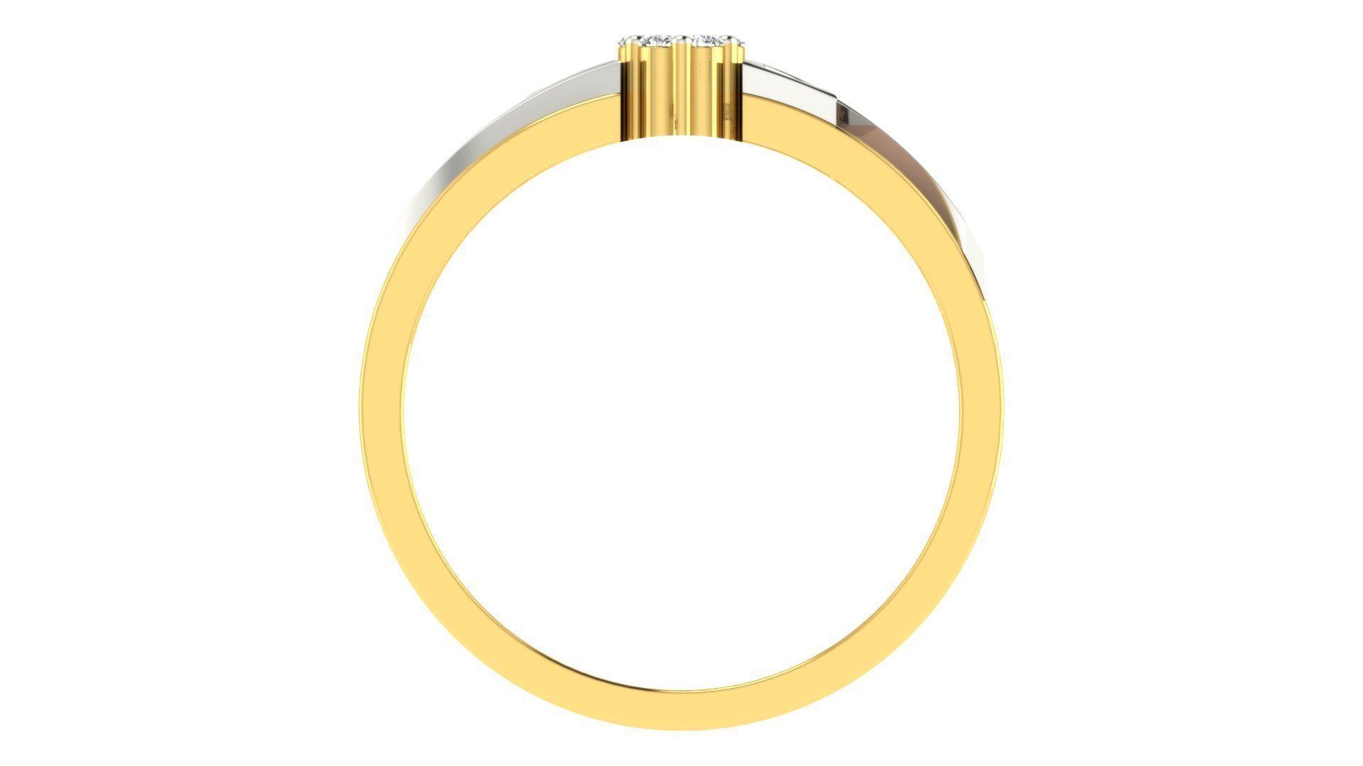 Couple Band Ring 3dm stl render detail 3D print model_12