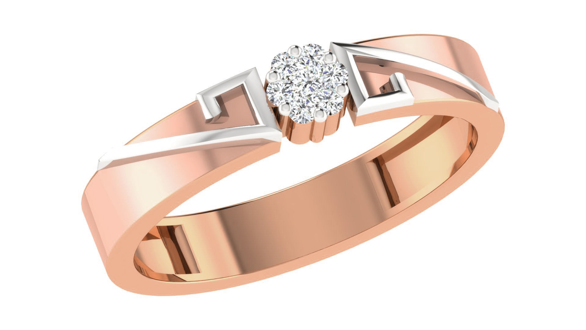 Couple Band Ring 3dm stl render detail 3D print model_7