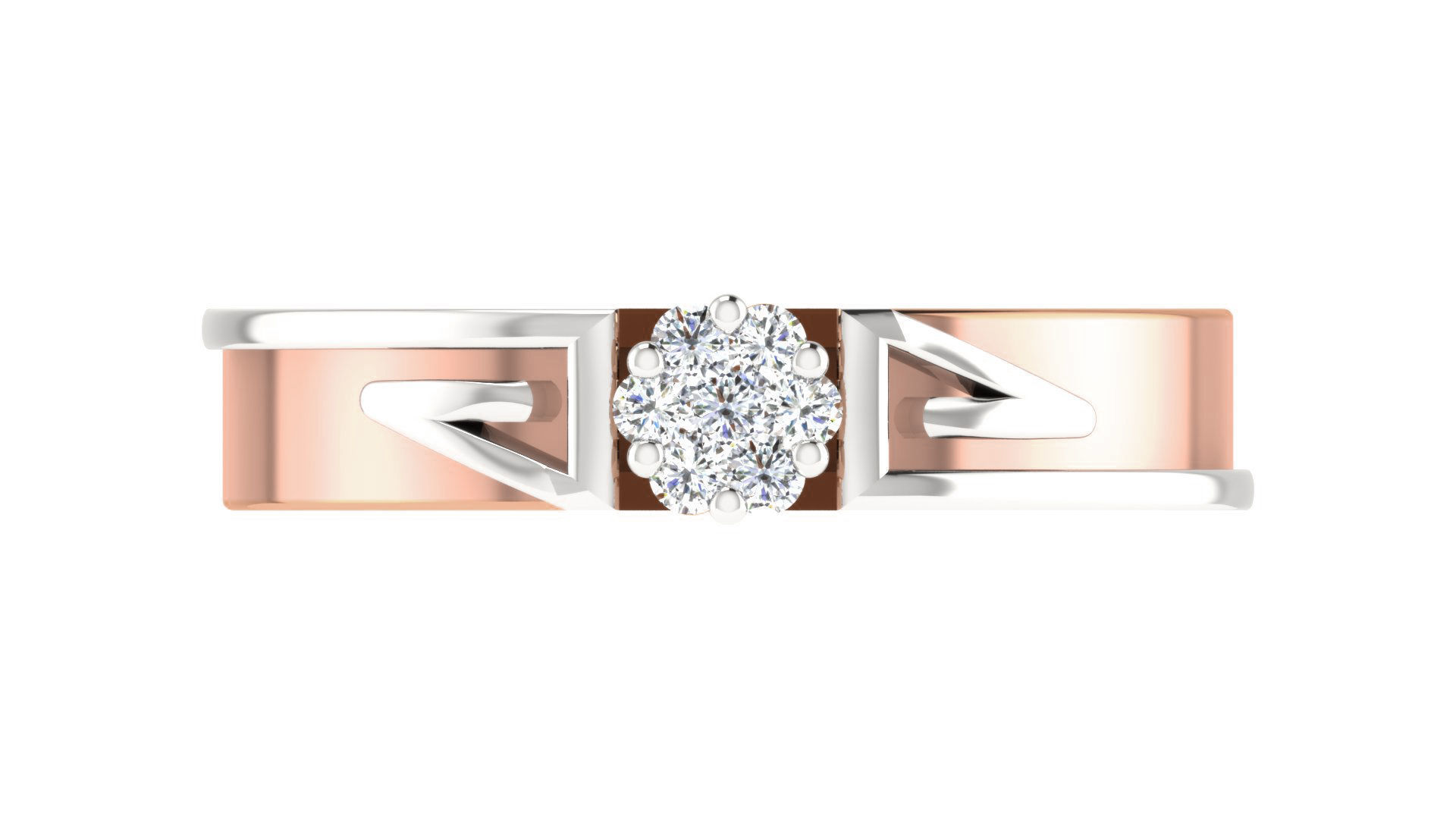 Couple Band Ring 3dm stl render detail 3D print model_25