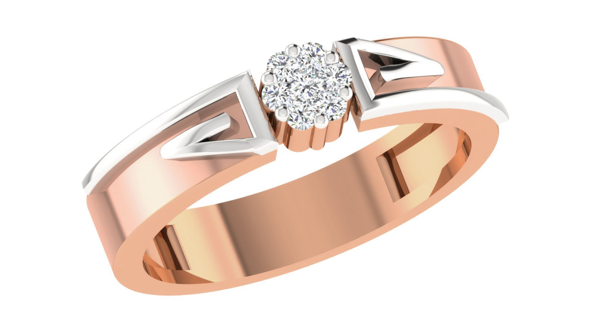 Couple Band Ring 3dm stl render detail 3D print model_8