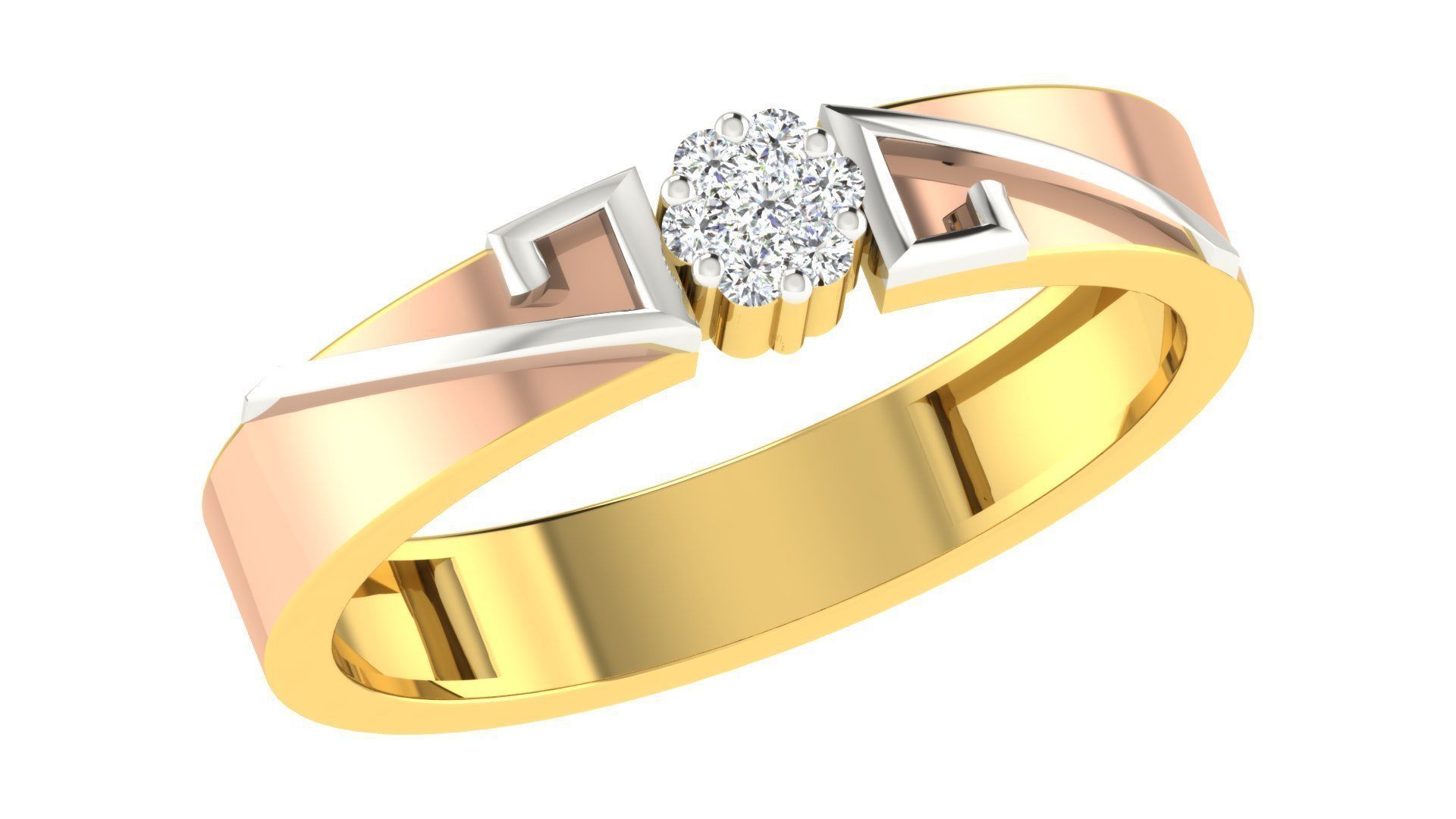 Couple Band Ring 3dm stl render detail 3D print model_3