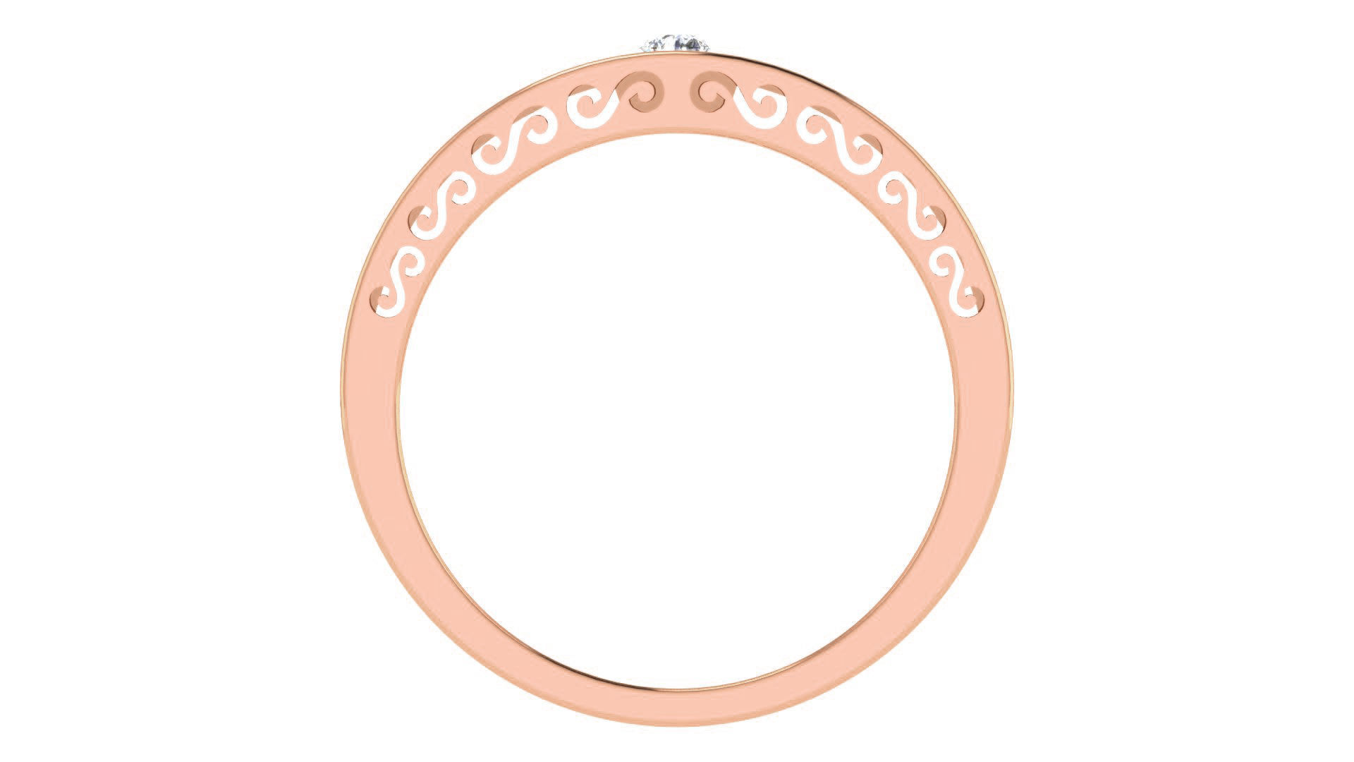 Couple Band Ring 3dm stl render detail 3D print model_12