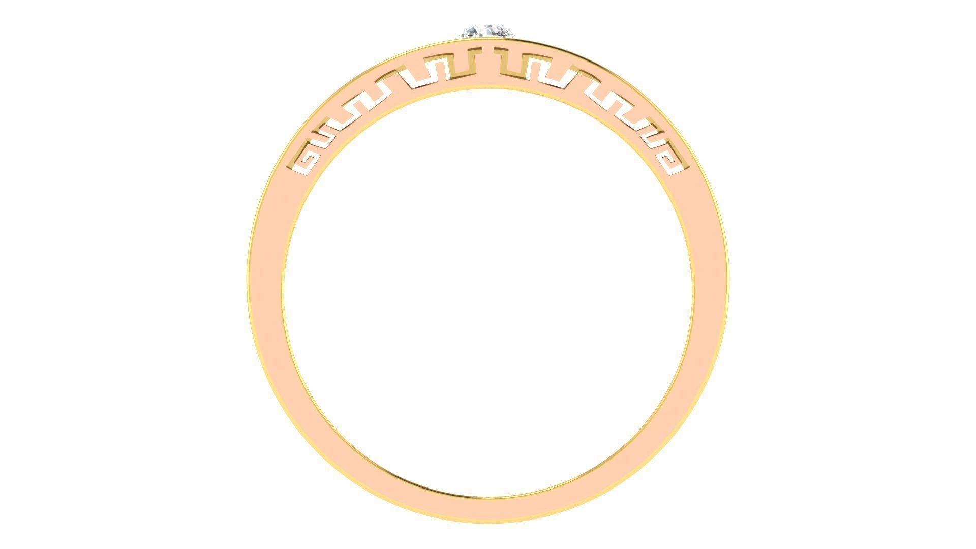 Couple Band Ring 3dm stl render detail 3D print model_13