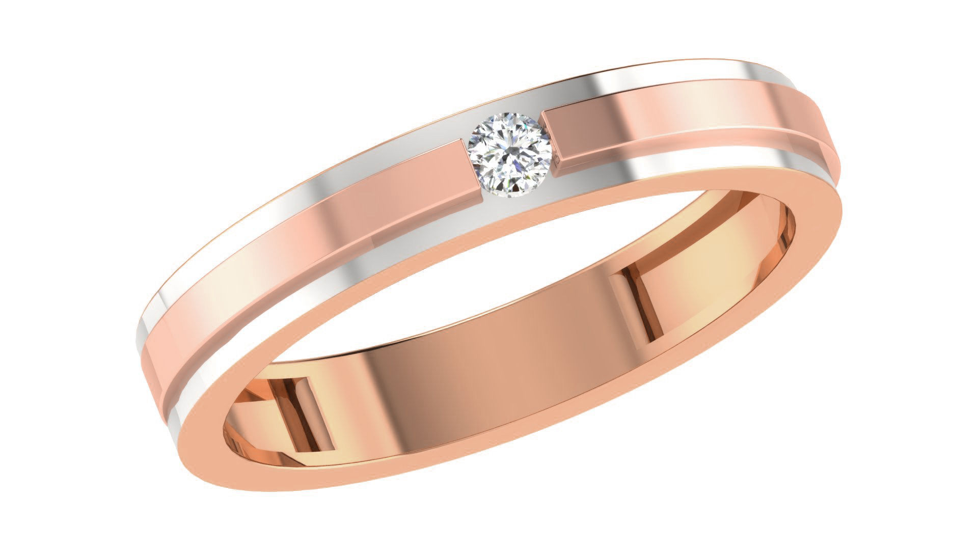 Couple Band Ring 3dm stl render detail 3D print model_8