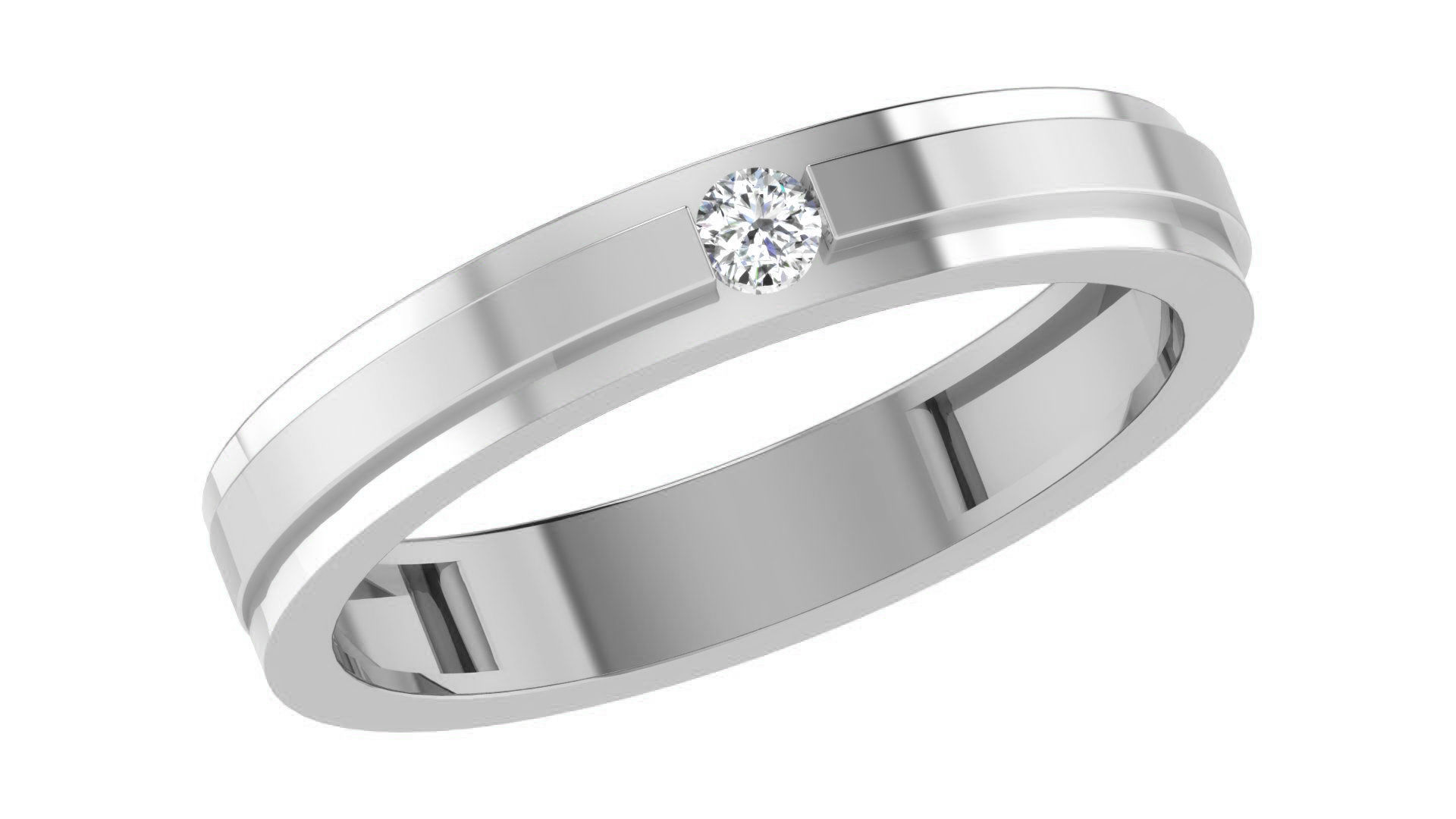 Couple Band Ring 3dm stl render detail 3D print model_5