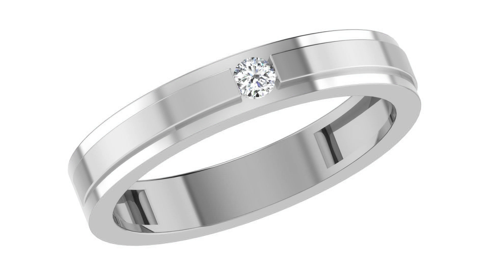 Couple Band Ring 3dm stl render detail 3D print model_6