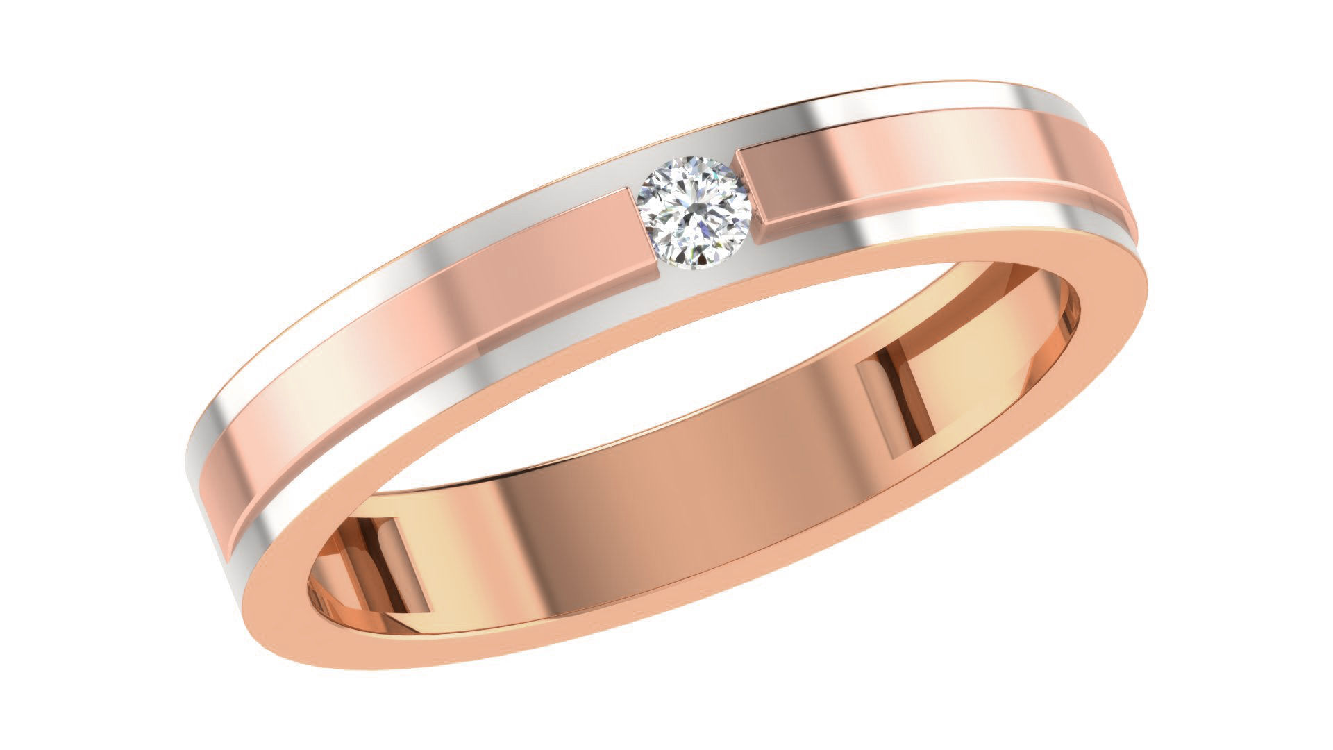 Couple Band Ring 3dm stl render detail 3D print model_7