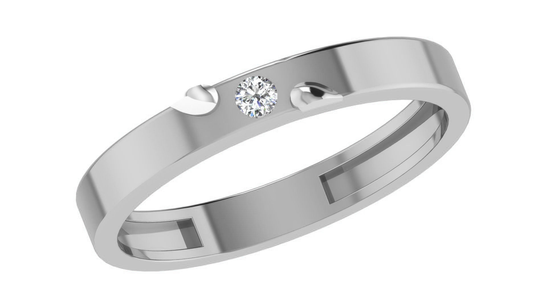 Couple Band Ring 3dm stl render detail 3D print model_5