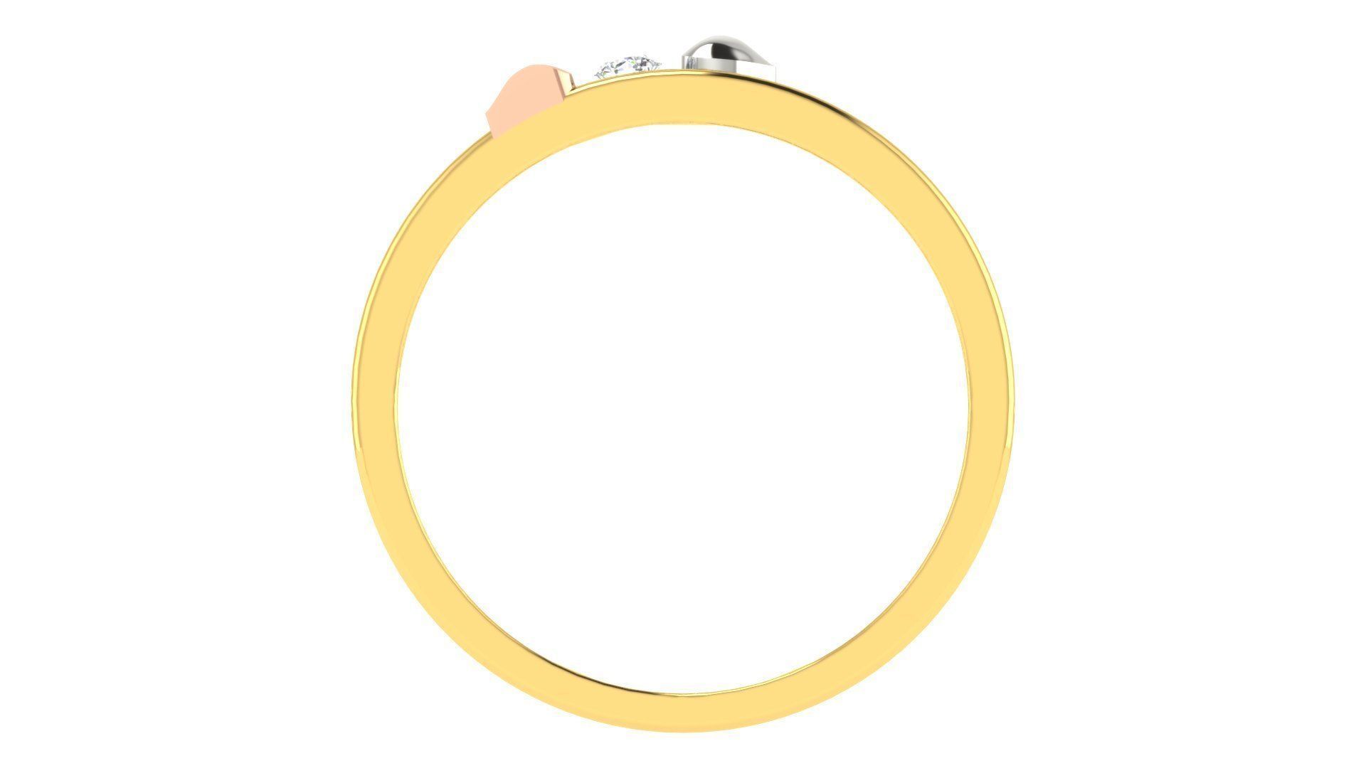 Couple Band Ring 3dm stl render detail 3D print model_9