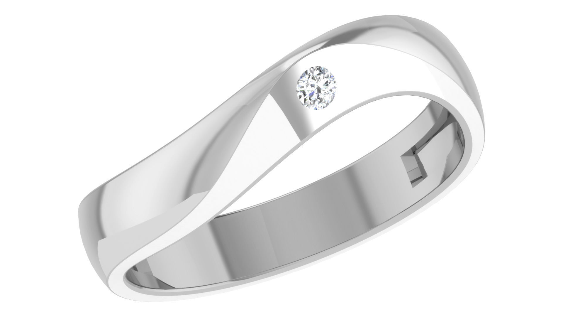 Couple Band Ring 3dm stl render detail 3D print model_5