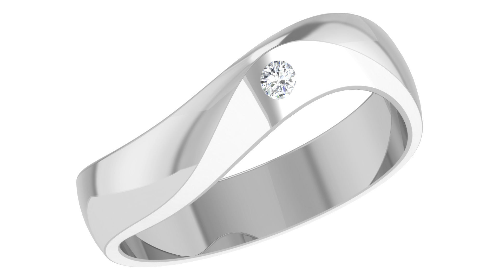 Couple Band Ring 3dm stl render detail 3D print model_8