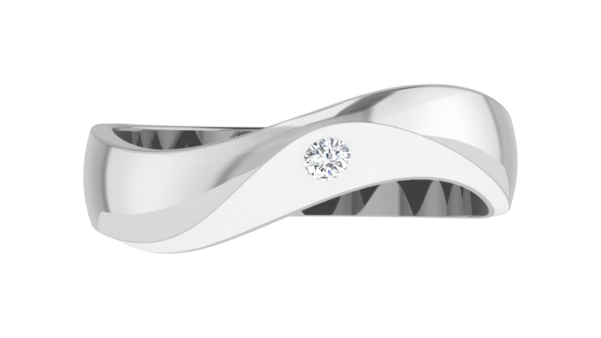 Couple Band Ring 3dm stl render detail 3D print model_23