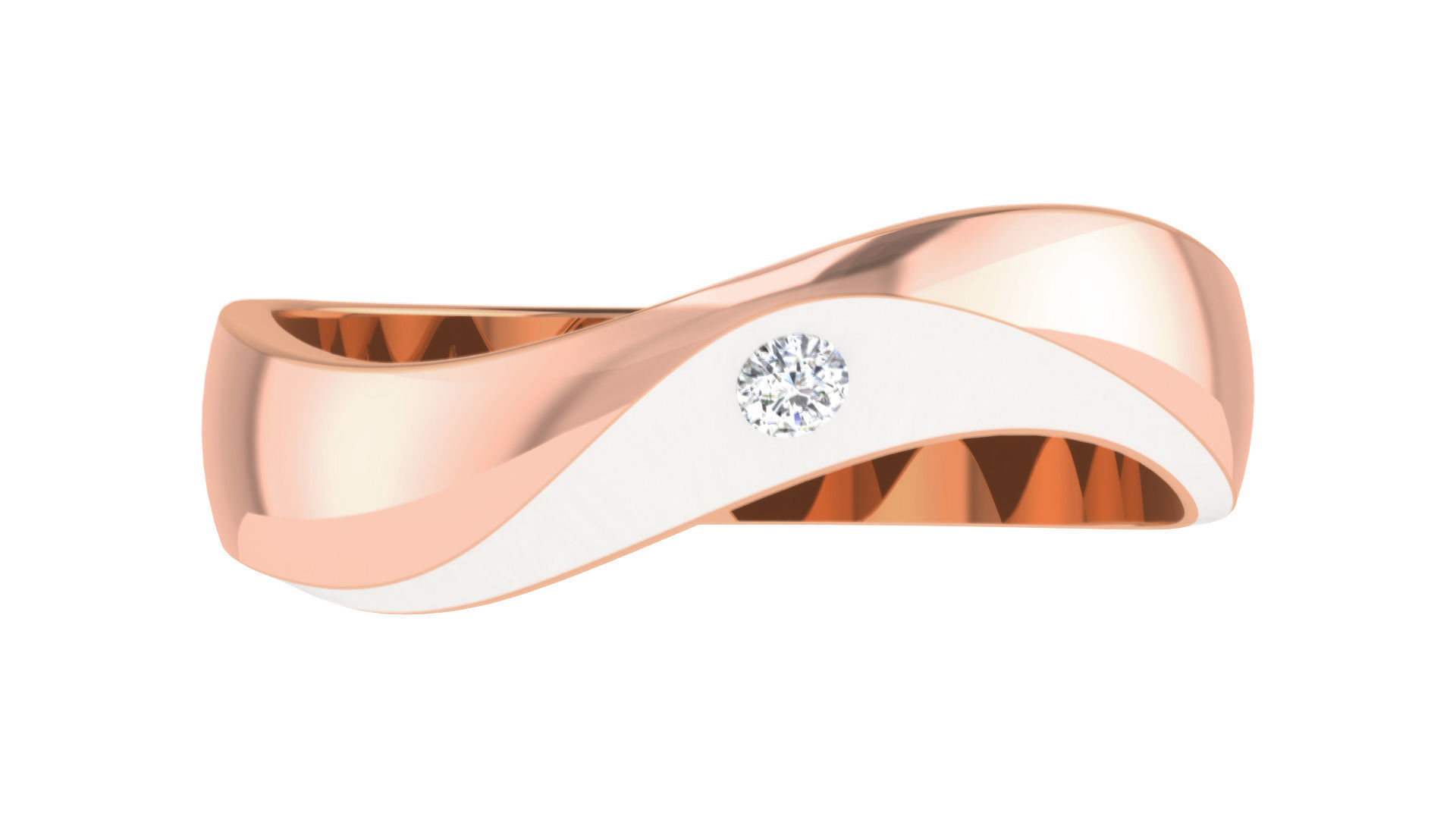 Couple Band Ring 3dm stl render detail 3D print model_26