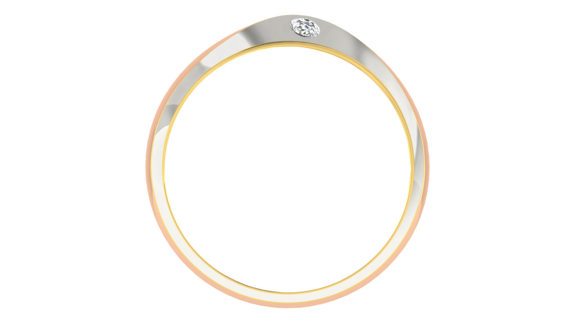 Couple Band Ring 3dm stl render detail 3D print model_10