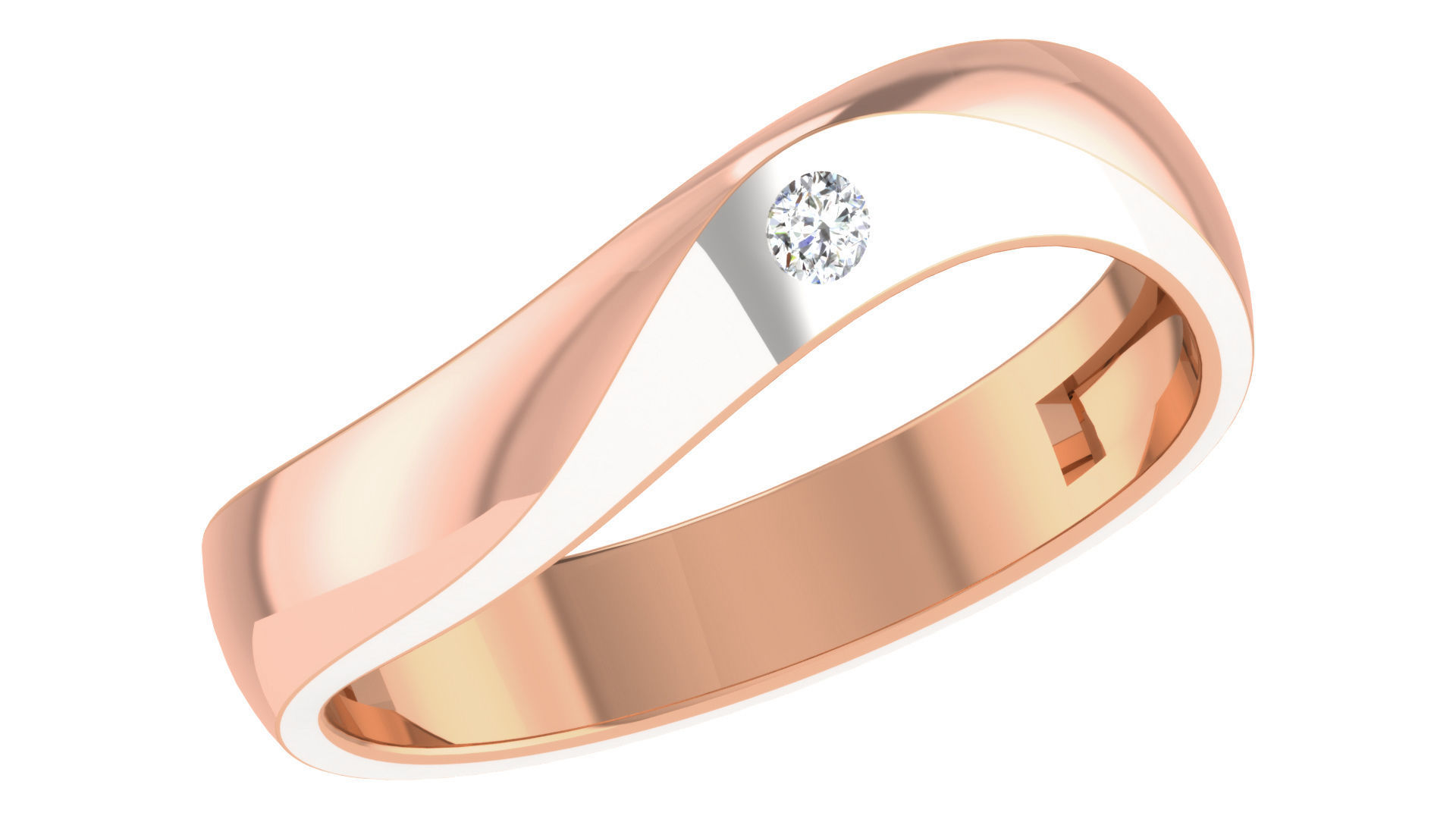 Couple Band Ring 3dm stl render detail 3D print model_7