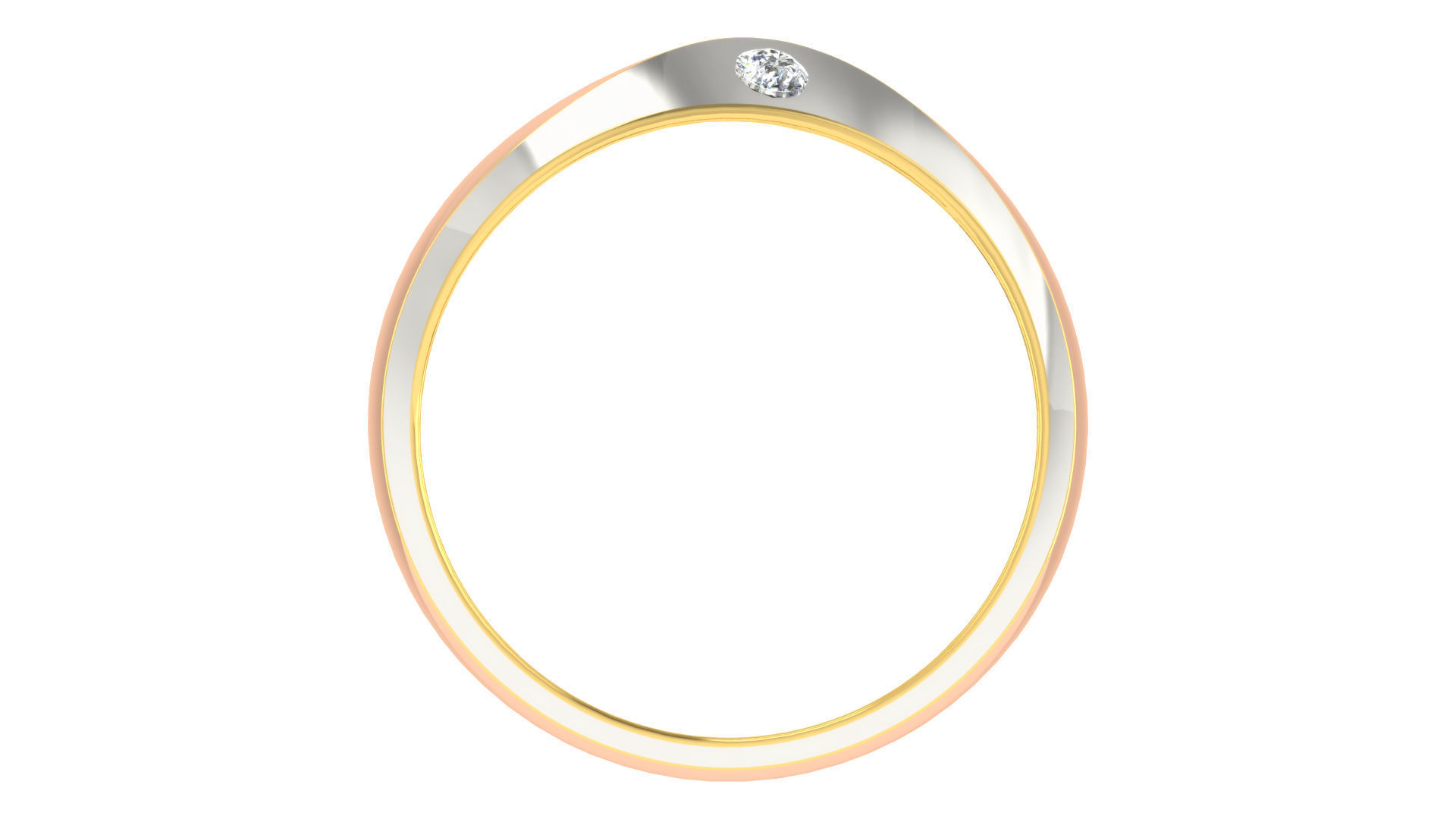 Couple Band Ring 3dm stl render detail 3D print model_12