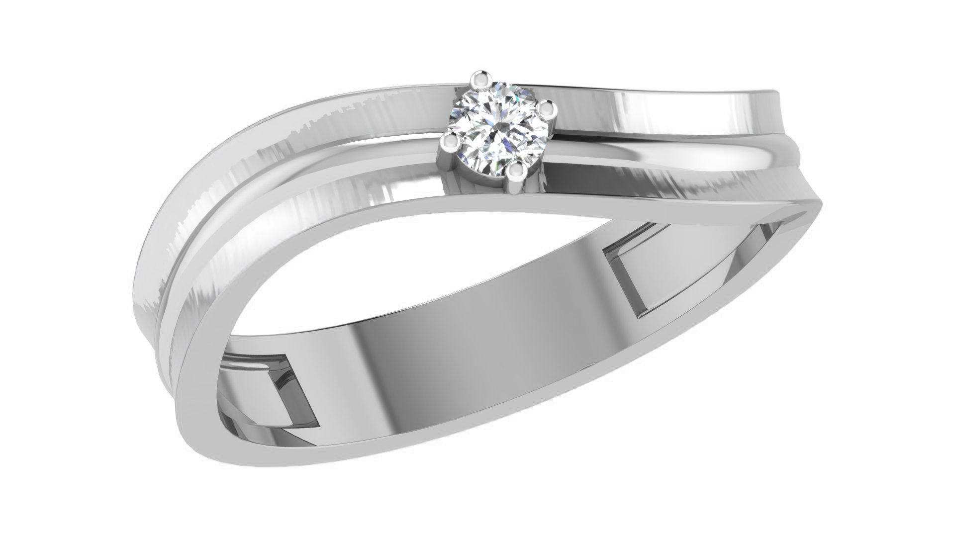 Couple Band Ring 3dm stl render detail 3D print model_8