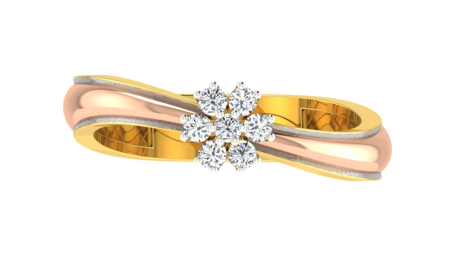 Couple Band Ring 3dm stl render detail 3D print model_22