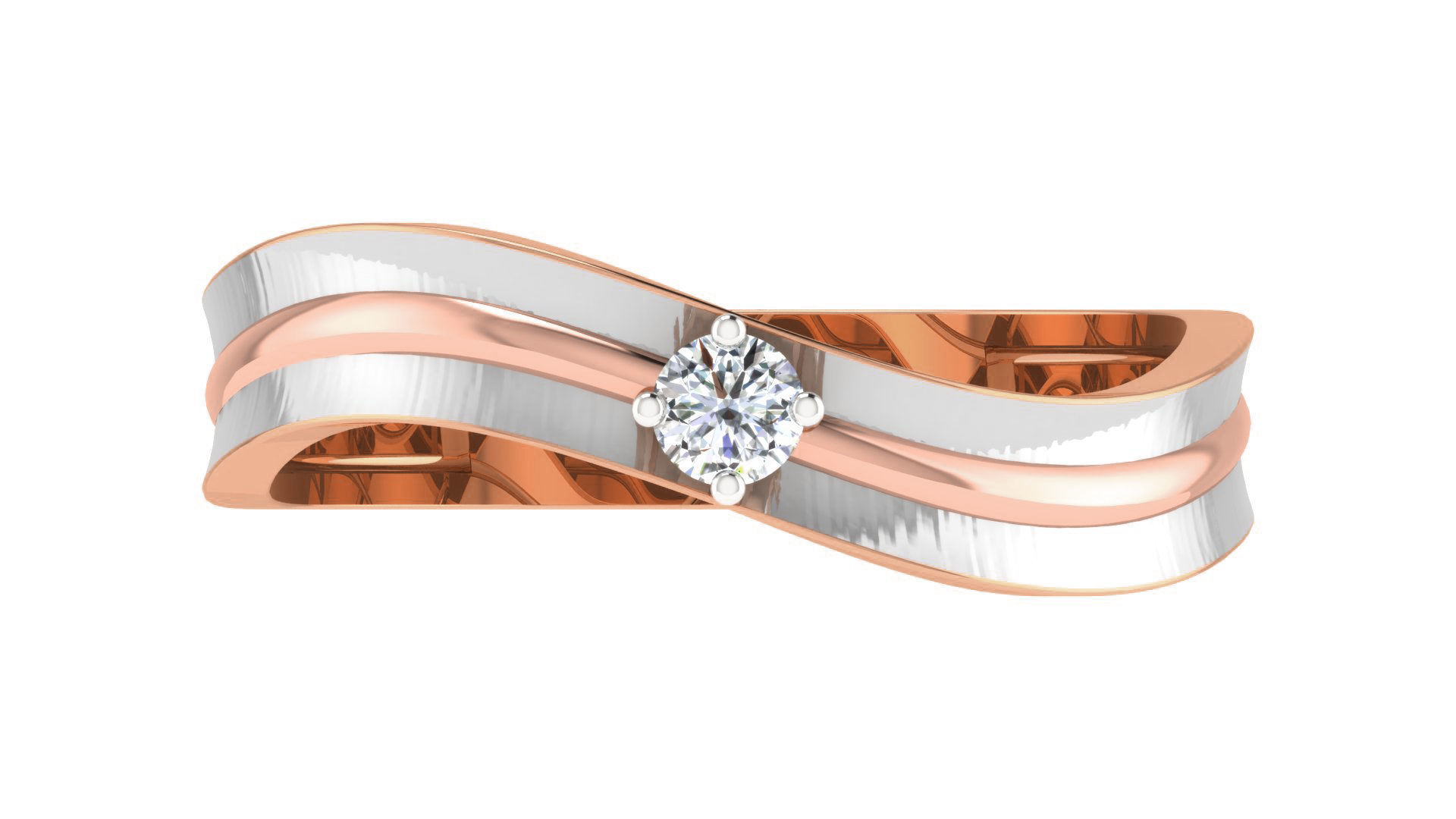 Couple Band Ring 3dm stl render detail 3D print model_24