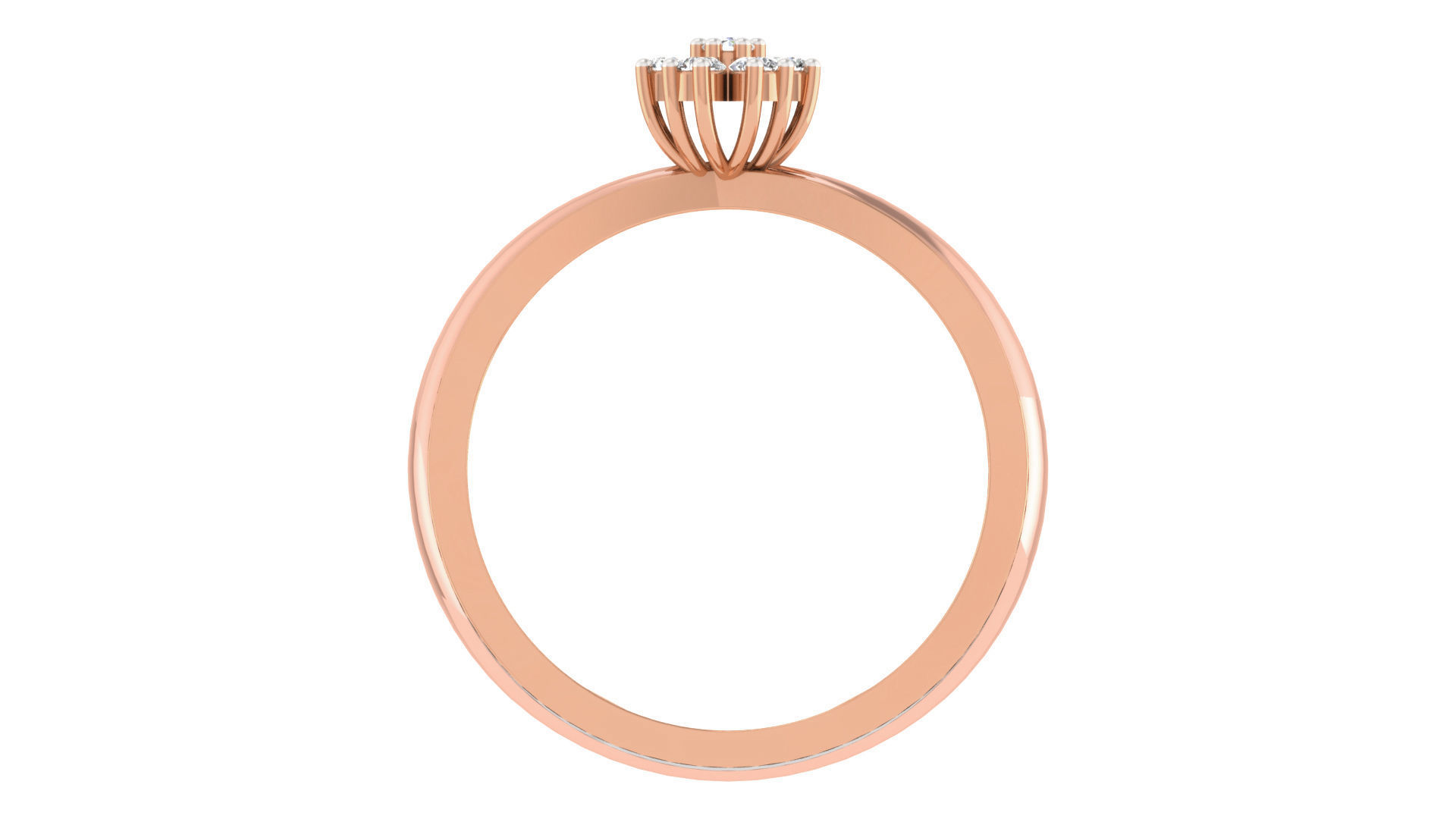 Couple Band Ring 3dm stl render detail 3D print model_12