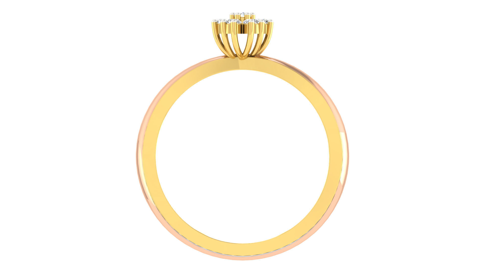 Couple Band Ring 3dm stl render detail 3D print model_10