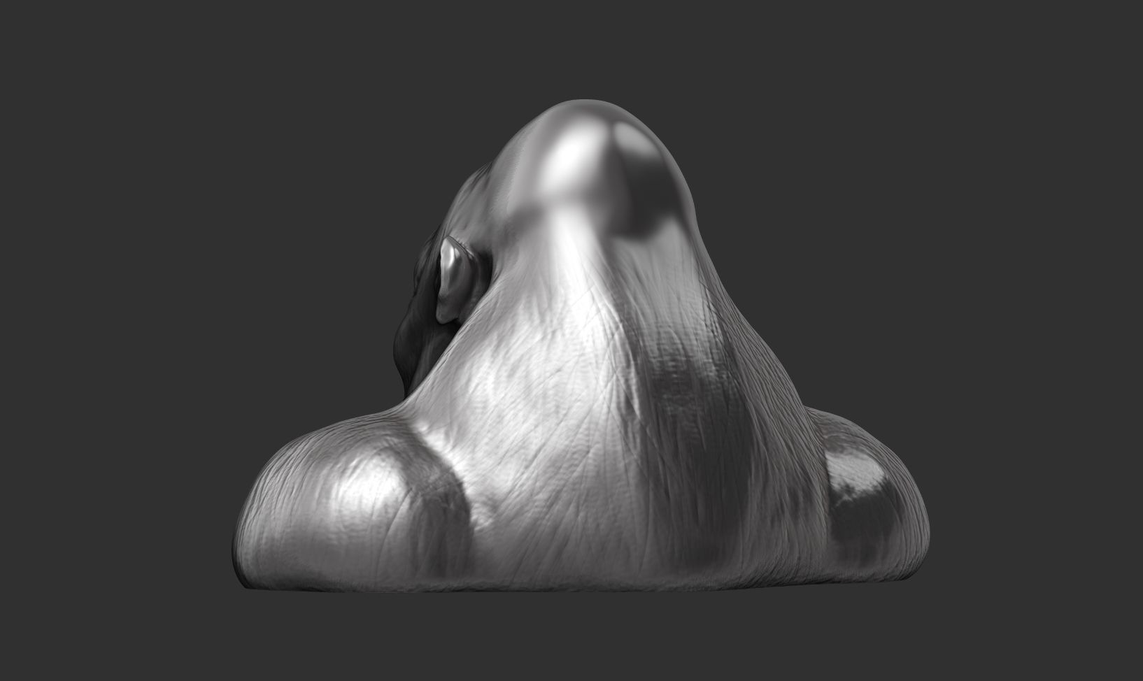 Gorilla sculpture 3D print model_14