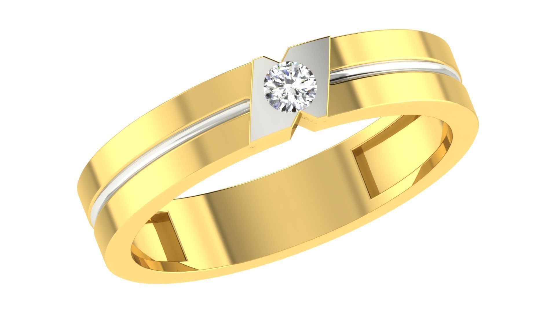 Couple Band Ring 3dm stl render detail 3D print model_4