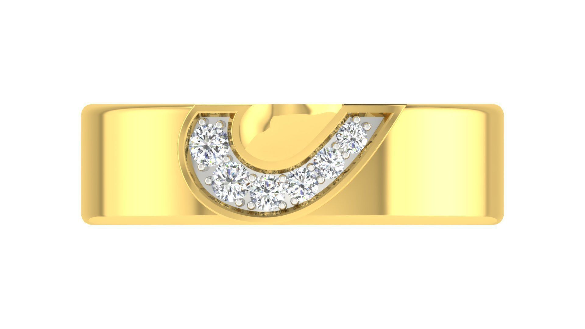 Couple Band Ring 3dm stl render detail 3D print model_20