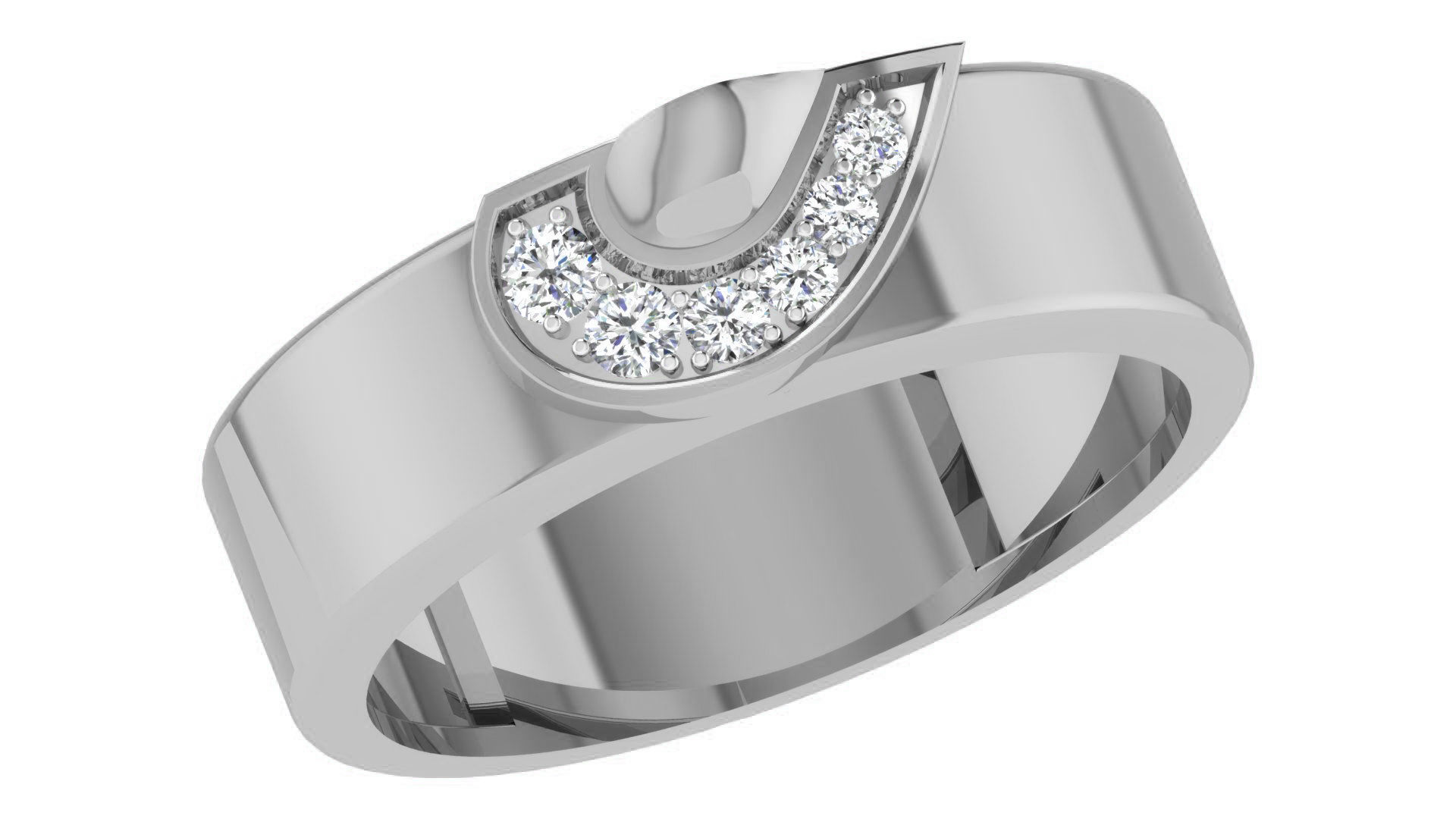 Couple Band Ring 3dm stl render detail 3D print model_5