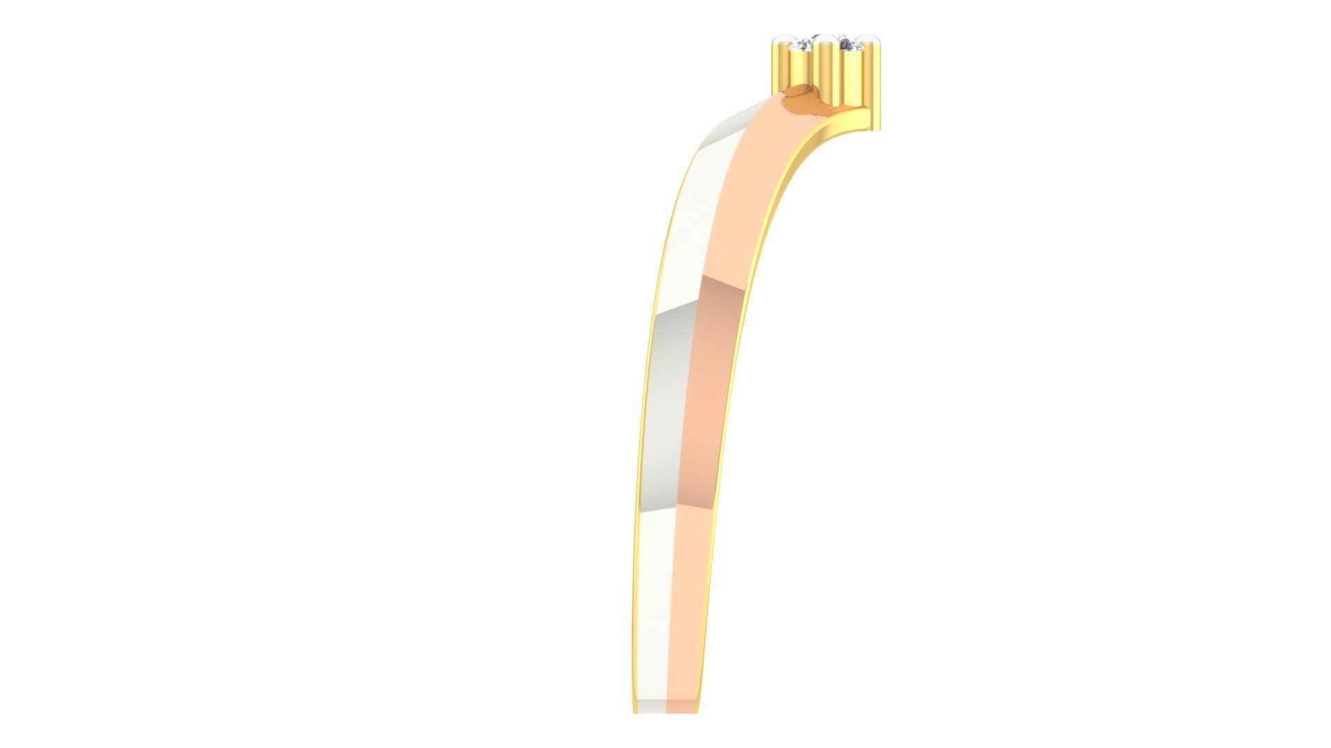 Couple Band Ring 3dm stl render detail 3D print model_22