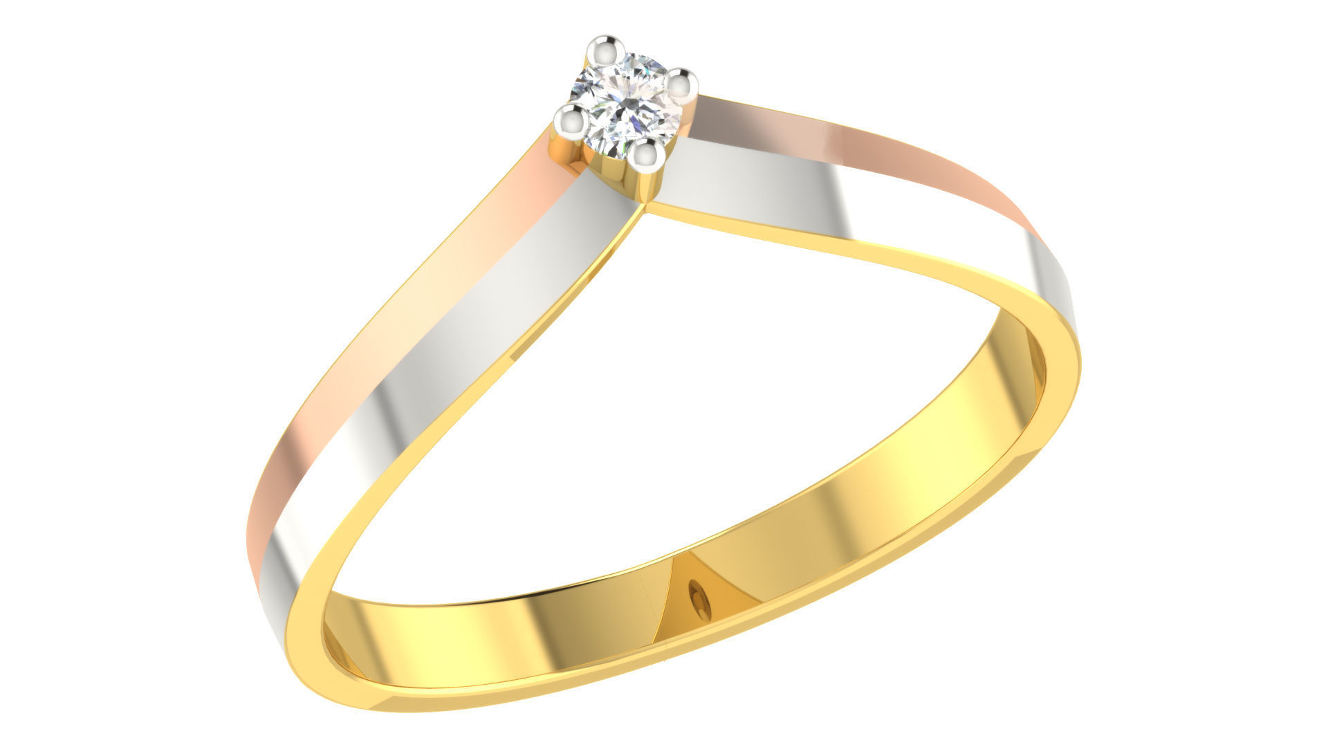 Couple Band Ring 3dm stl render detail 3D print model_16