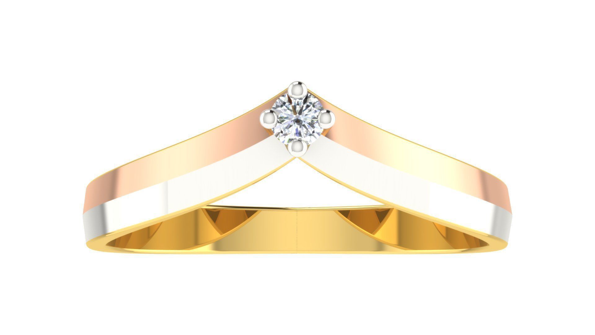 Couple Band Ring 3dm stl render detail 3D print model_25