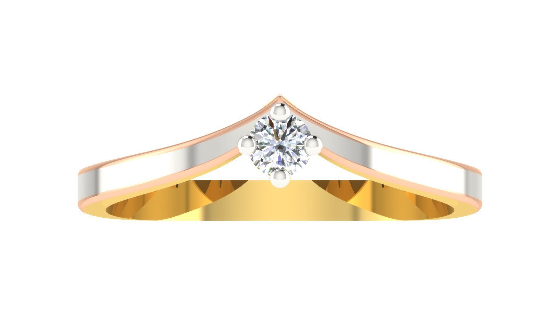 Couple Band Ring 3dm stl render detail 3D print model_13