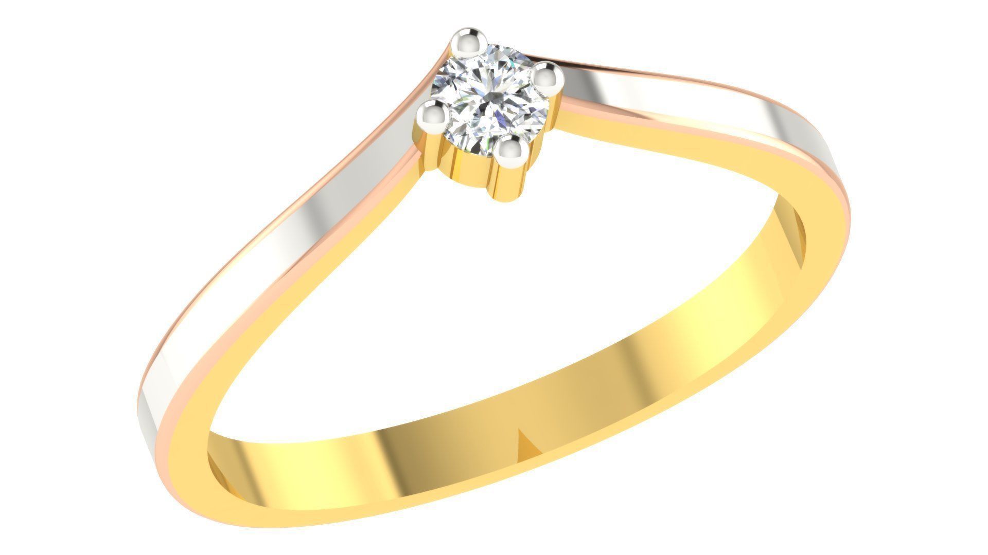 Couple Band Ring 3dm stl render detail 3D print model_5