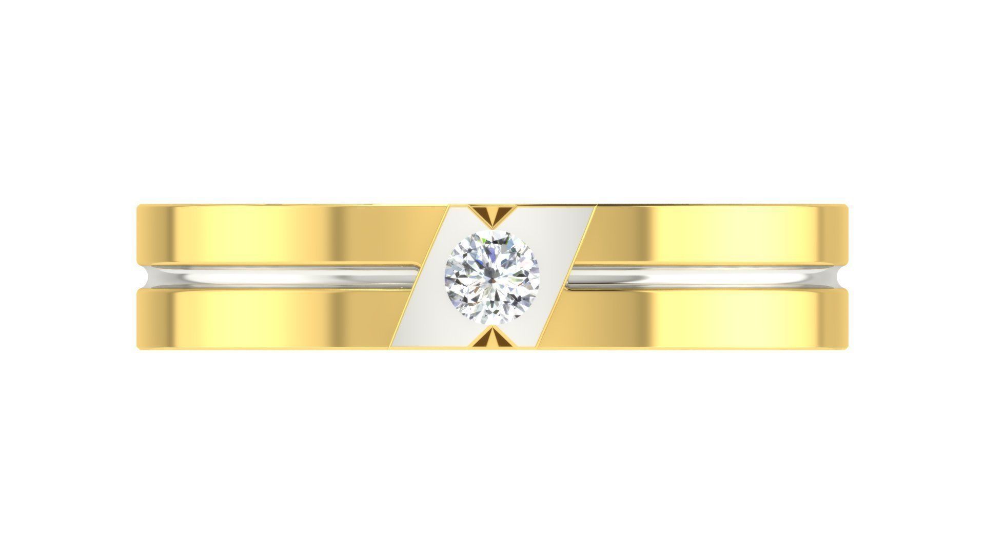 Couple Band Ring 3dm stl render detail 3D print model_13